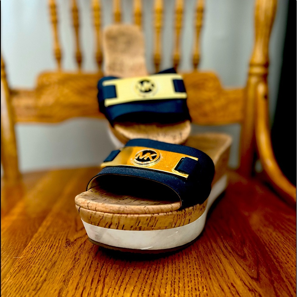 Michael Kors Navy Platform Wedge